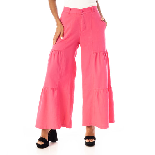 spanish layered pants - Bubbly Pink View 1