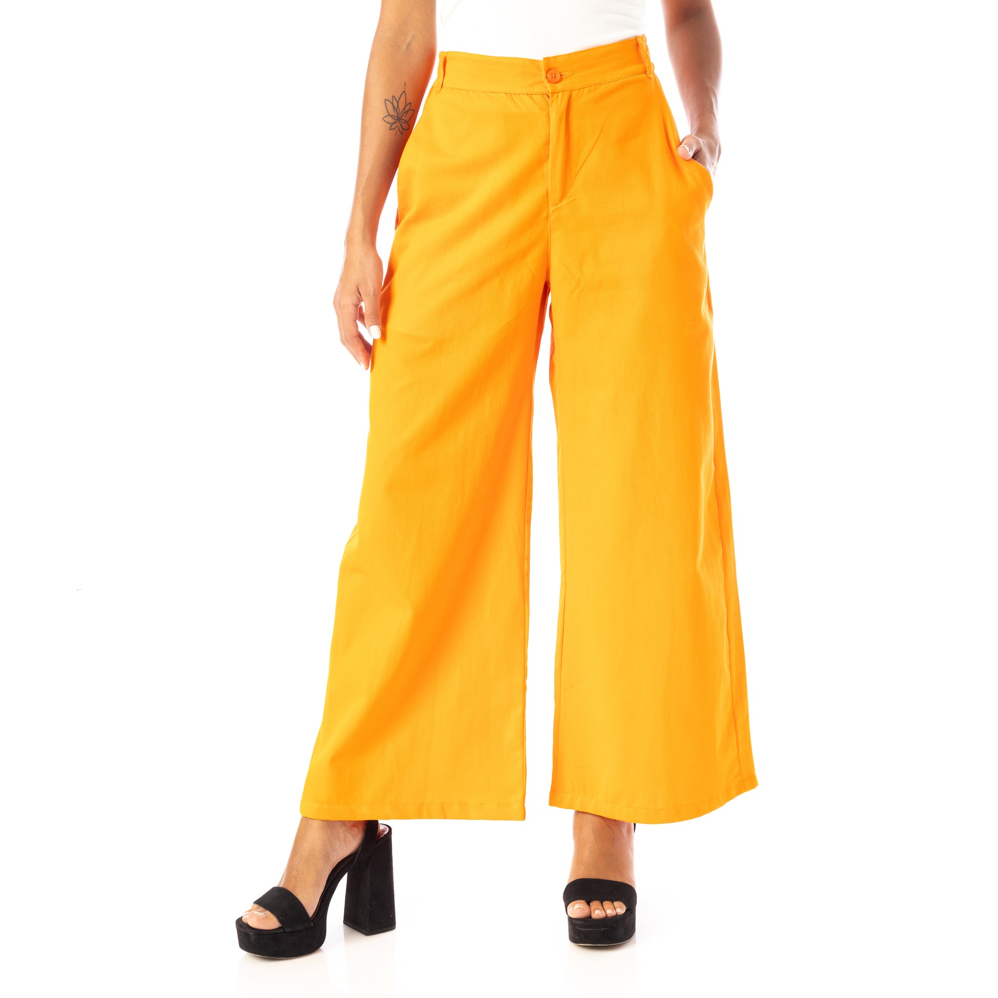 wide pants - Orange View 1