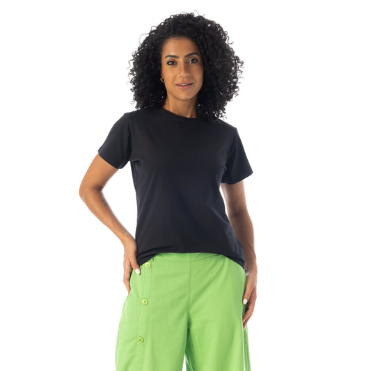 basic short sleeve t-shirt - Black View 1
