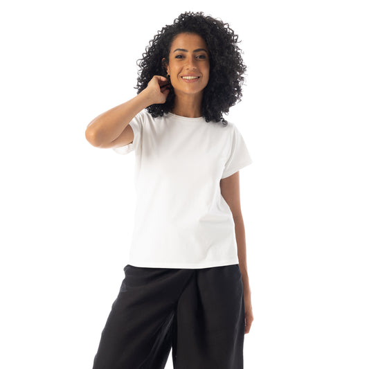 basic short sleeve t-shirt - White View 1
