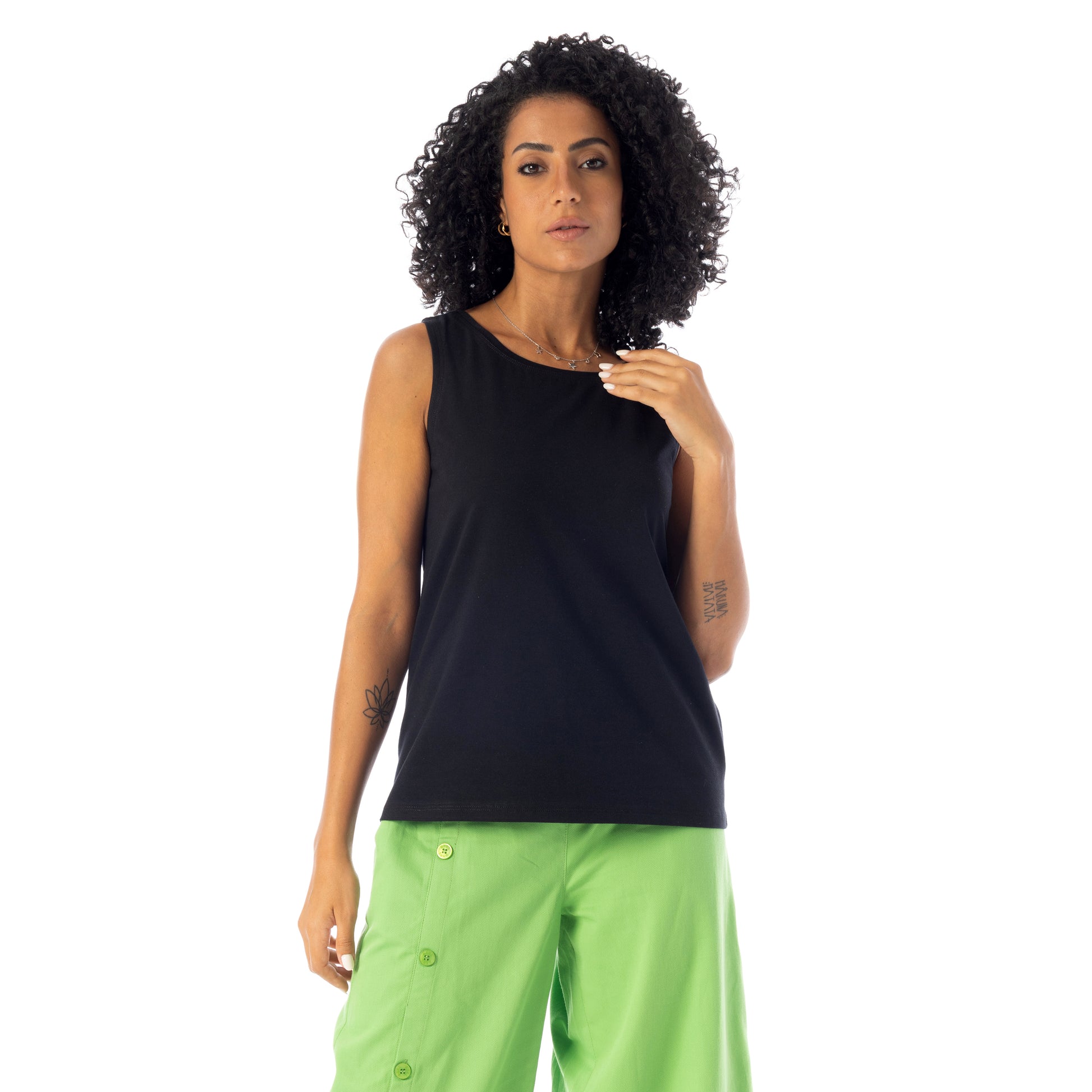 sleeveless t-shirt - Black View 1