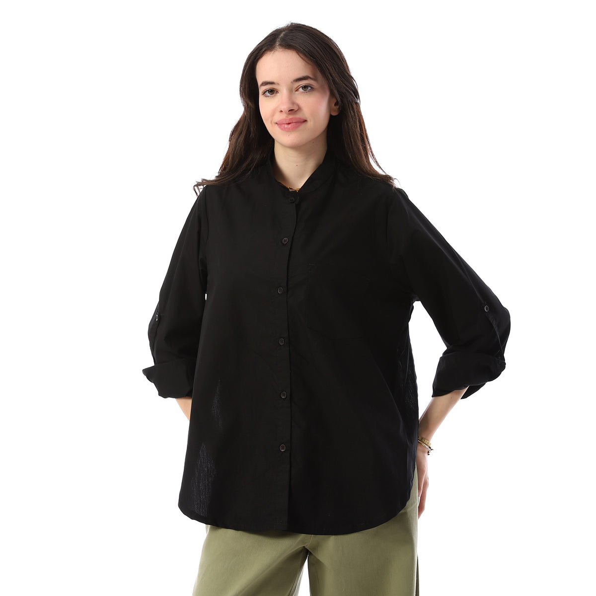 wide shirt - Black View 1