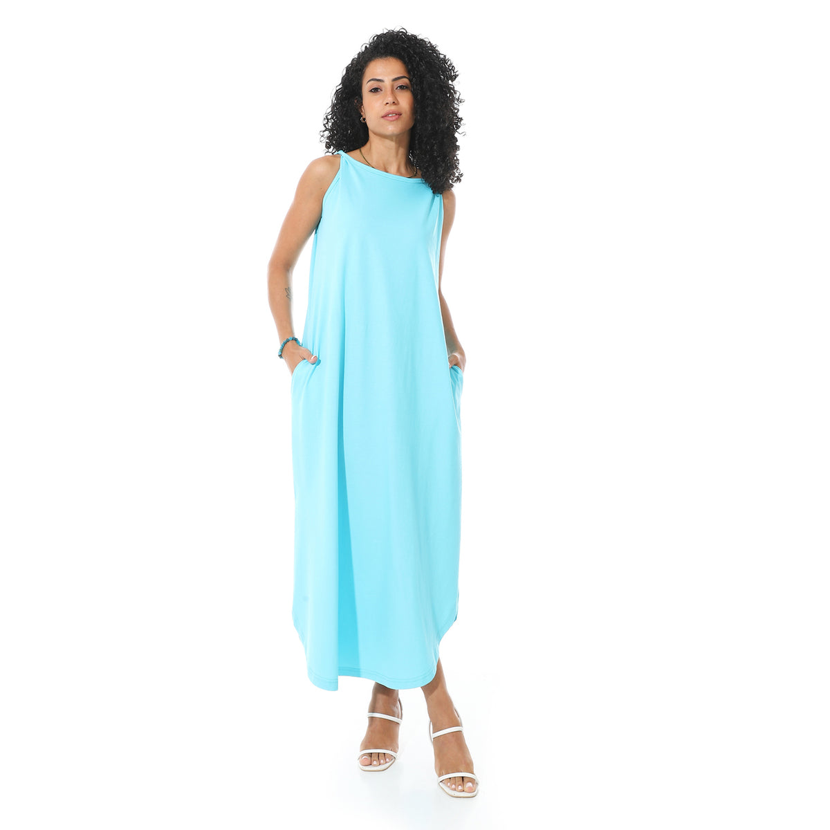 long sleevless S.J. dress - Turquoise View 1