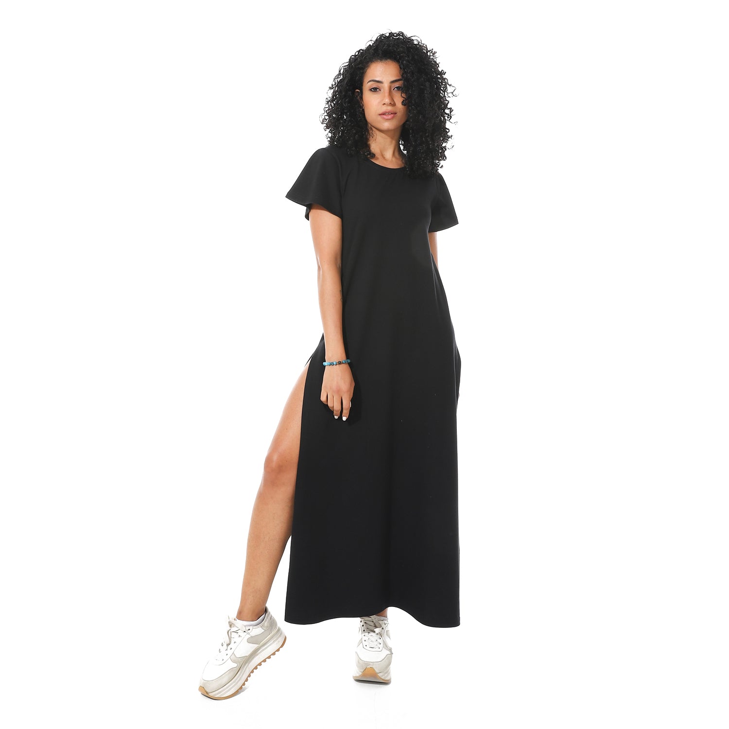 long 1/2 sleeve S.J. dress - Black View 1