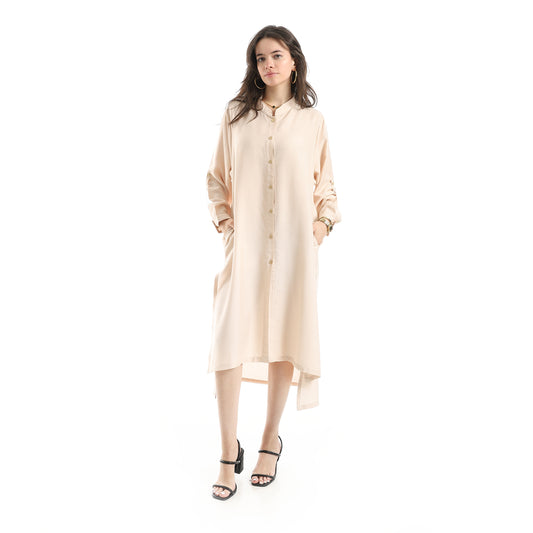 long shirt dress - Biege View 1