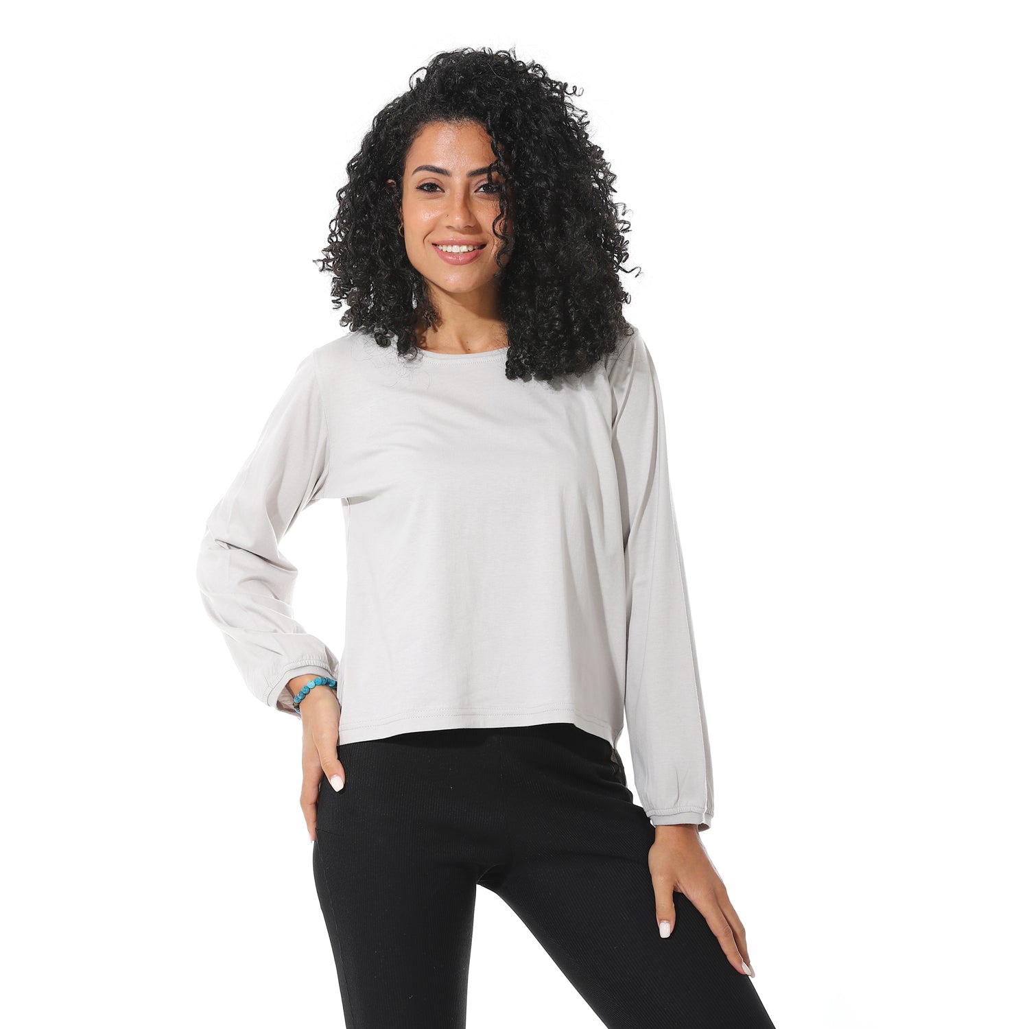 Long Sleeve T-Shirt - Grey View 1