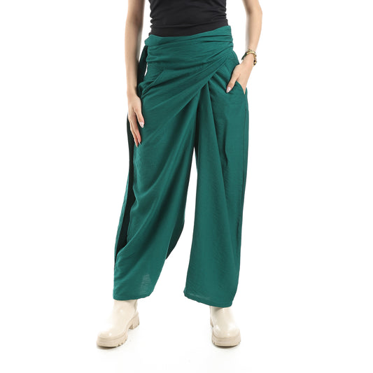 front crossed pants - Dark Green View 1