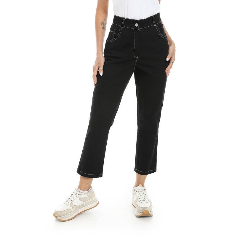 5 pocket cigarette pants - Black View 1