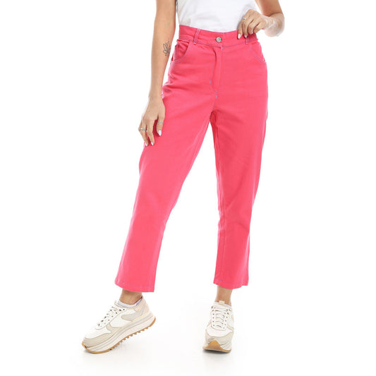 5 pocket cigarette pants - Fushia View 1