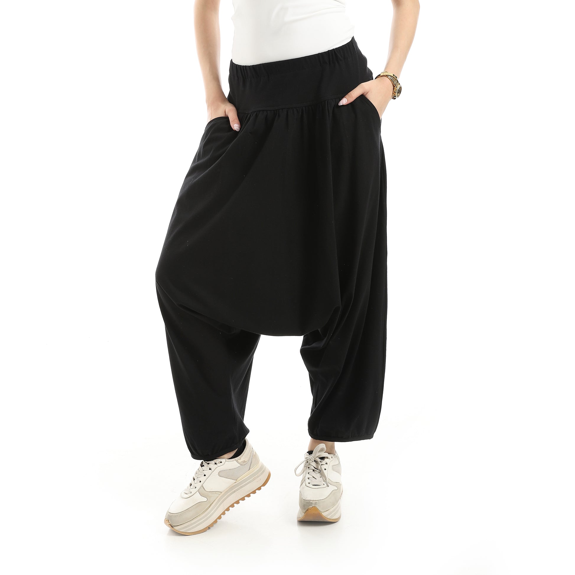 Single jersey harm pants - Black View 1