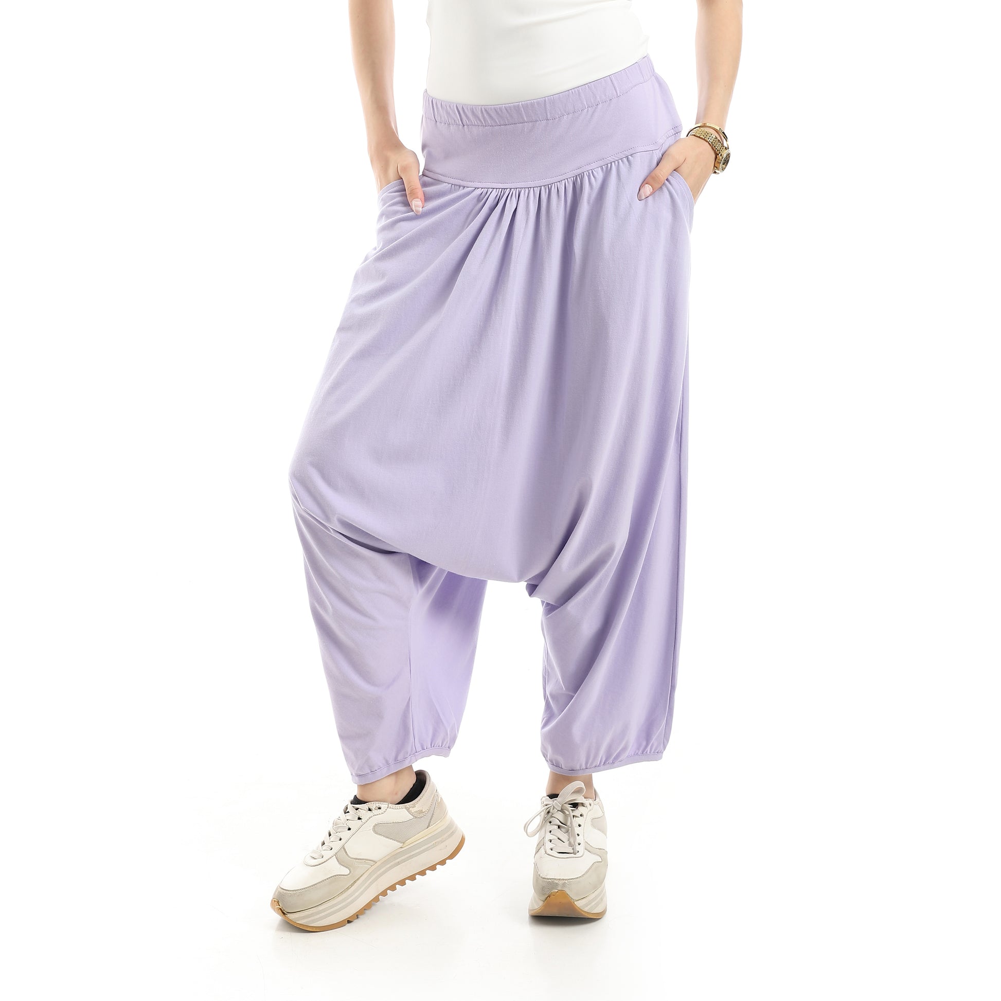 Single jersey harm pants - Lavander View 1