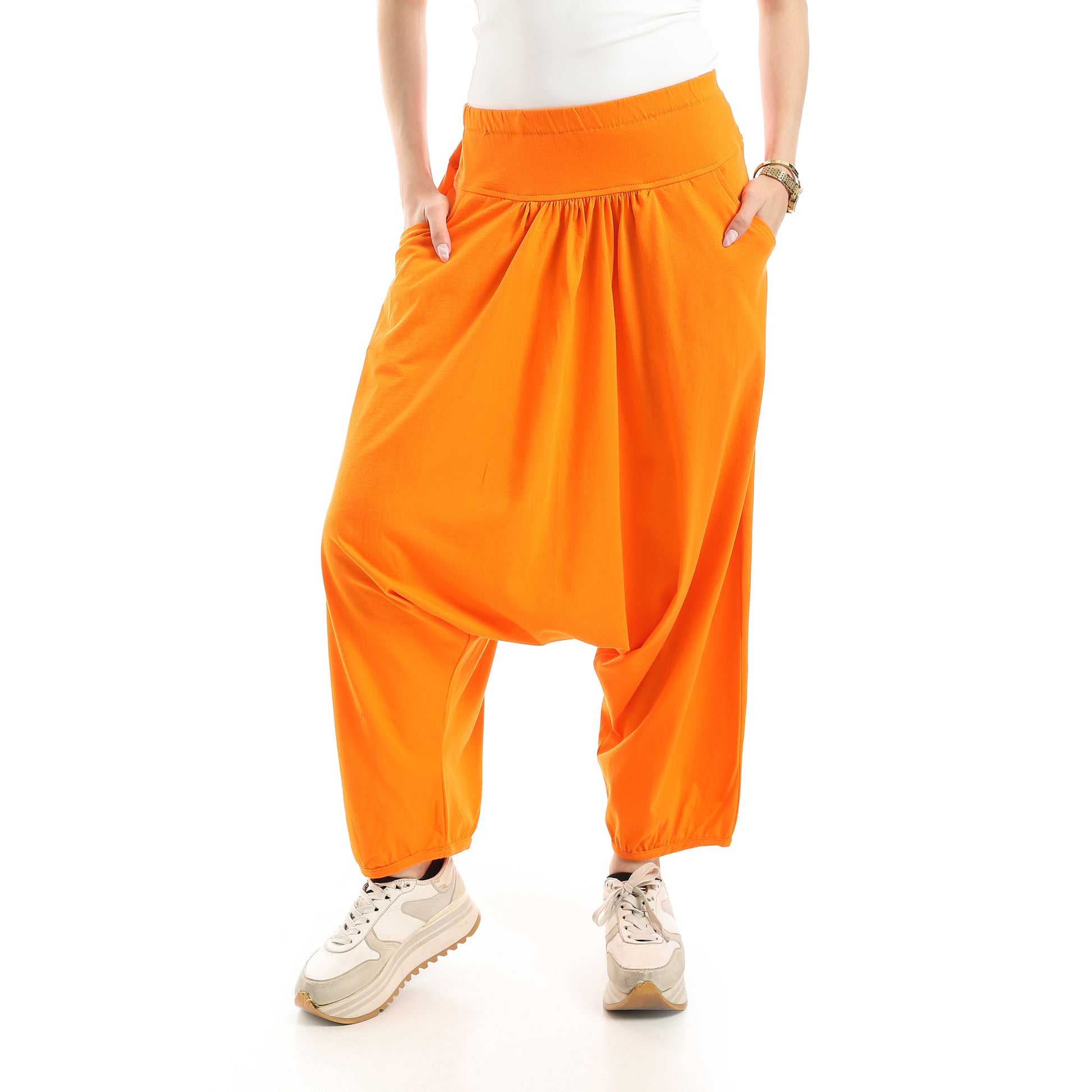 Single jersey harm pants - Orange View 1