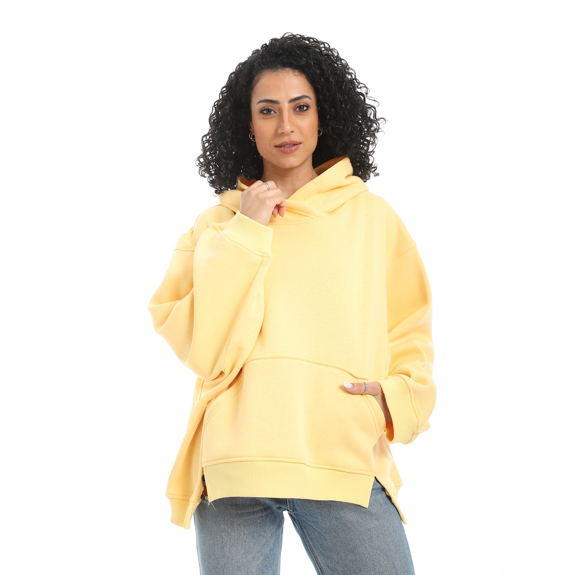 wide hoodie - Yellow View 1