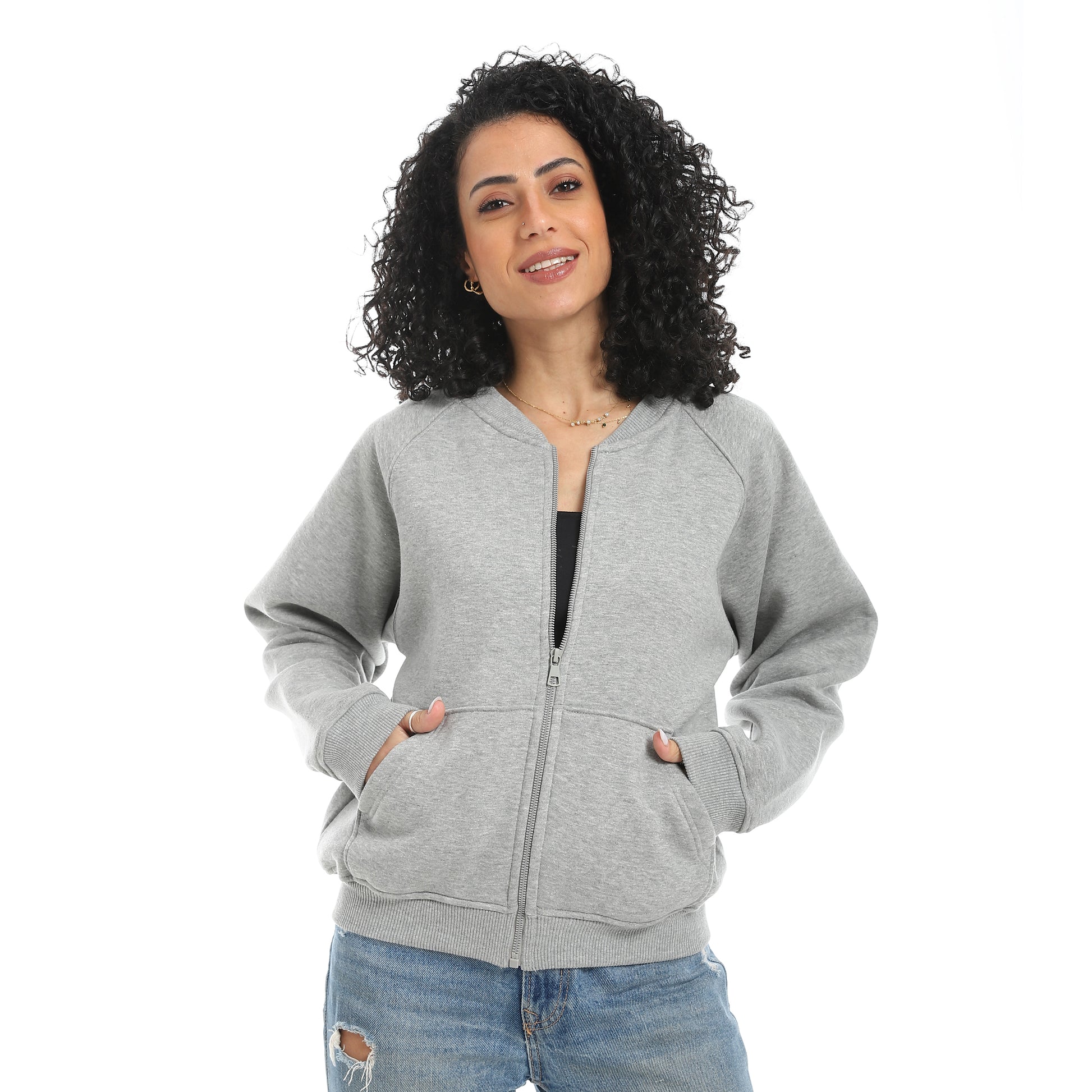 front zipped opening sweatshirt - Chinee View 1