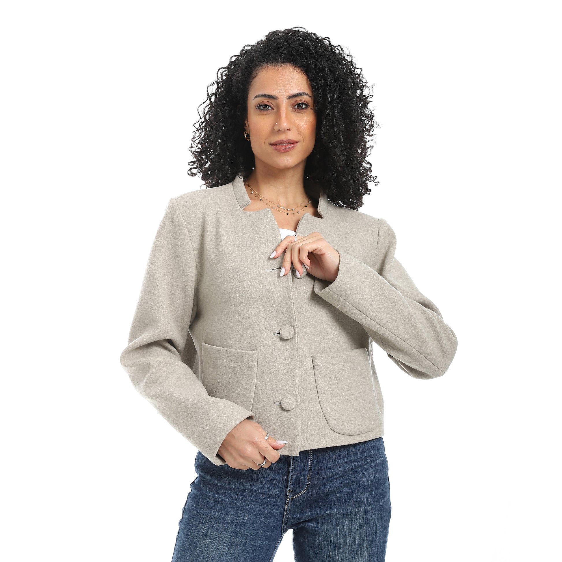 warm blazer gookh - Gray View 1