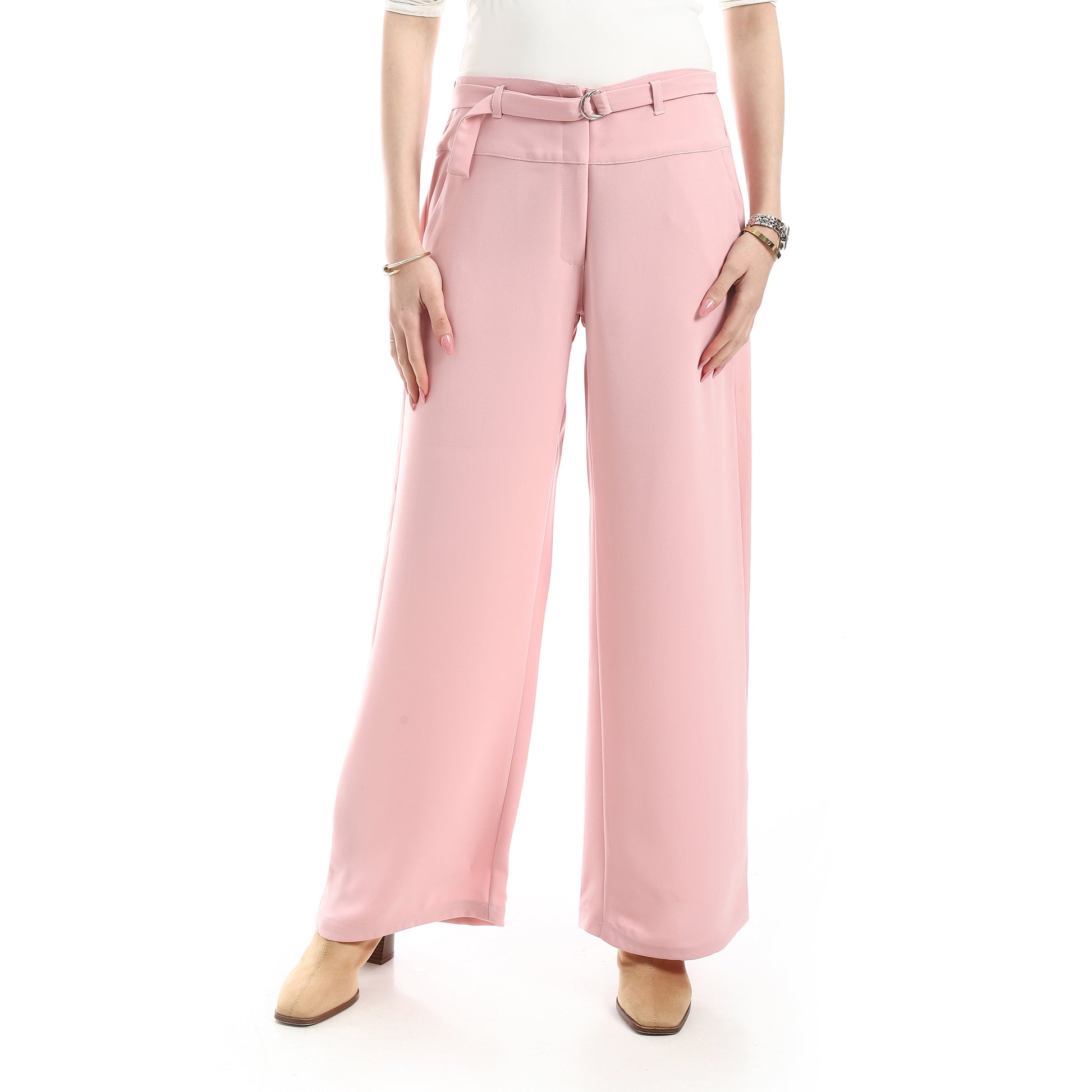 classic wide leg pants - Rose View 1