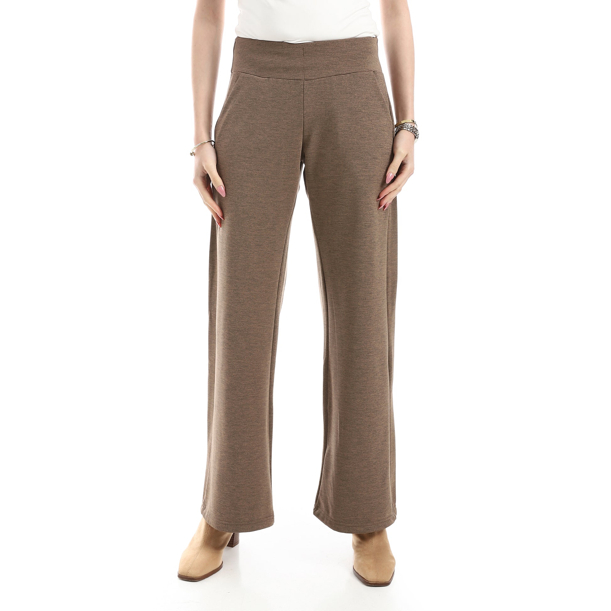 internal fleeced pants - Camel View 1